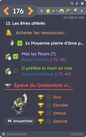 Vue du guide